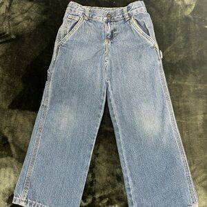 Vintage faded glory Classic cargo Blue Denim Jeans boys size 6